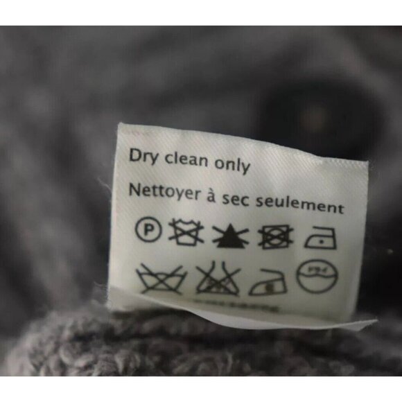 3.1 Phillip Lim Women’s Medium Gray Cable Knit Cashmere Cardigan Button Sweater - Picture 6 of 9